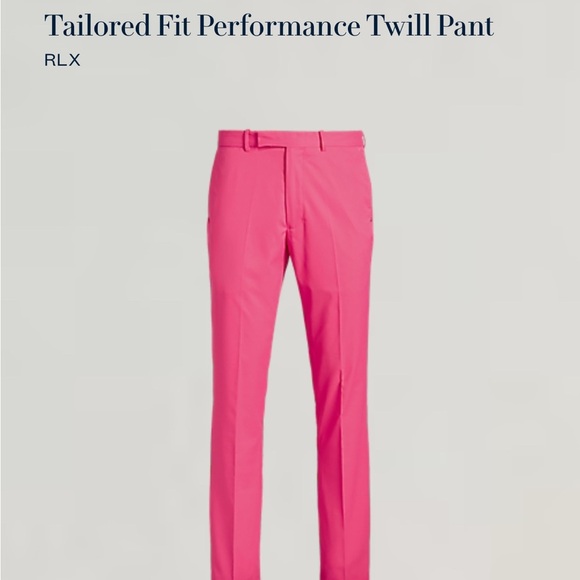 Ralph Lauren RLX Tailored Fit Performance Twill Pink Golf Pants Men's 35/32 EUC - Picture 3 of 14